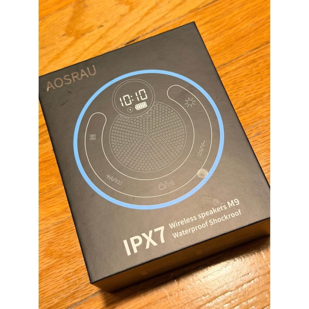 AOSRAU M9 Wireless Speaker Unisex OS Black NEW IPX7 Waterproof Portable Speaker